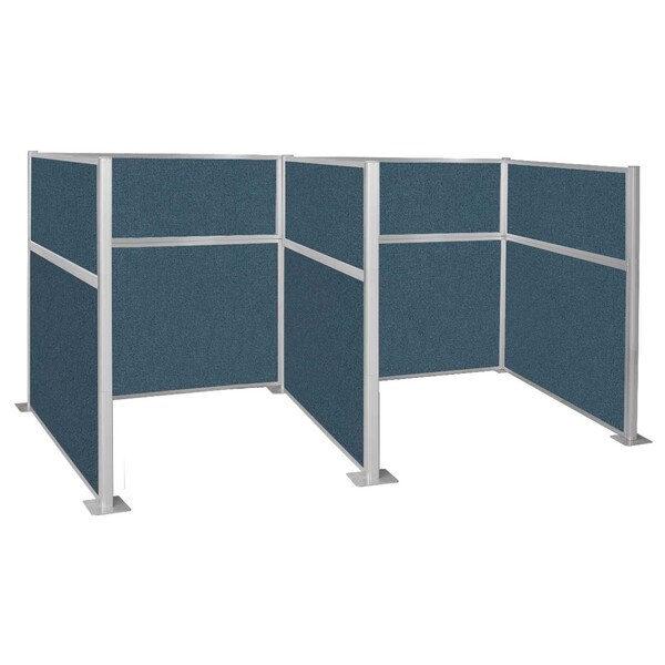 Pre-Configured Hush Panel Cubicle 6' x 6' Caribbean Fabric